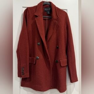 RACHEL Rachel Zoe Women Rust Coat with Buttons & Pockets Size S